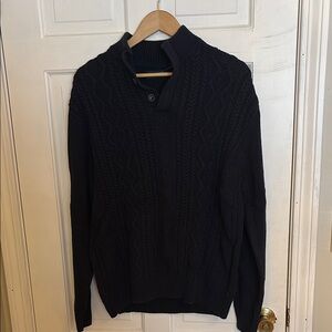 Chaps navy blue cable knit Sweater